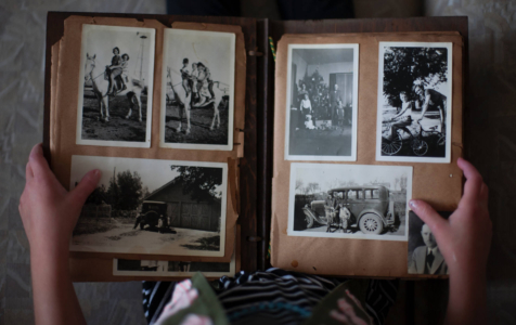 Bilderalbum mit Familienfotos